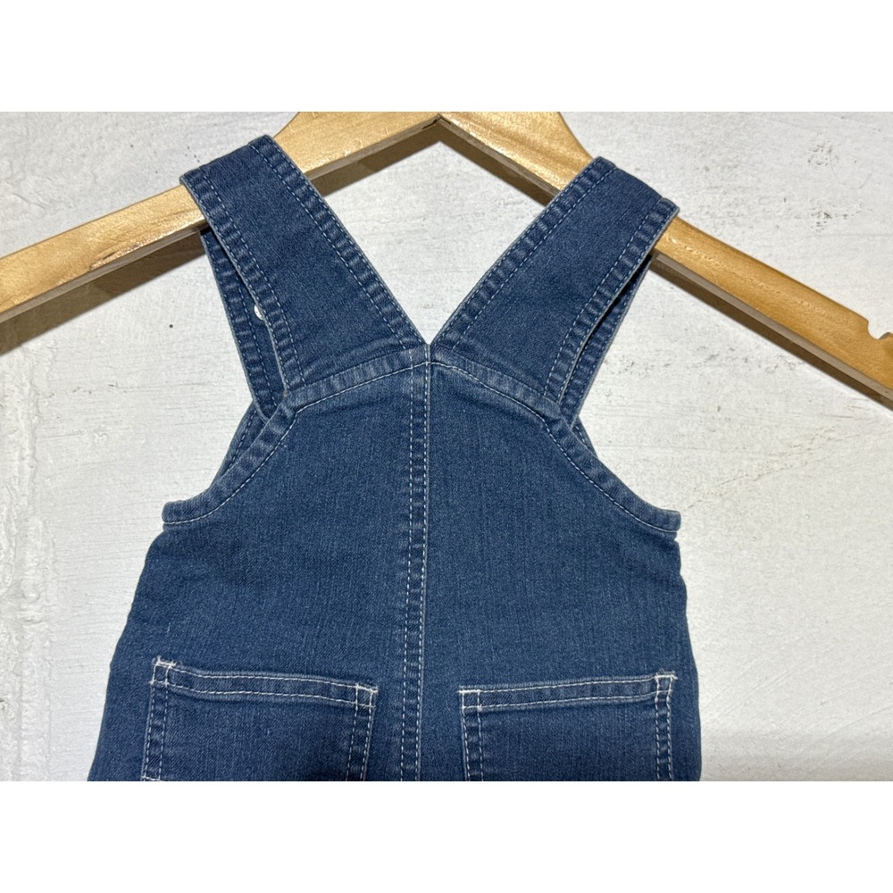 Carhartt Girls Denim Ruffle Shortall Overalls 3M Blue Cotton Stretch Americana - Picture 5 of 8